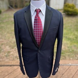 NEW! Brooks Brothers RED FLEECE Navy Black Tuxedo Slim 40R Wool 32Wx32 Dual Vent